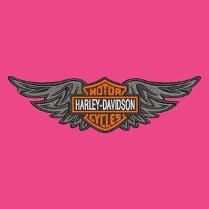 Harley Davidson Embroidered Adult Unisex Crewneck Sweatshirt Wings